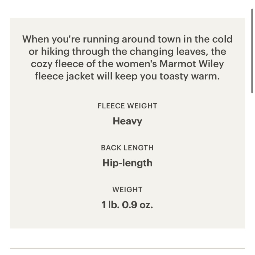 (Sold) Marmot Wiley Polartec Fleece Jacket | Cream and Black | XS - Picture 10 of 12